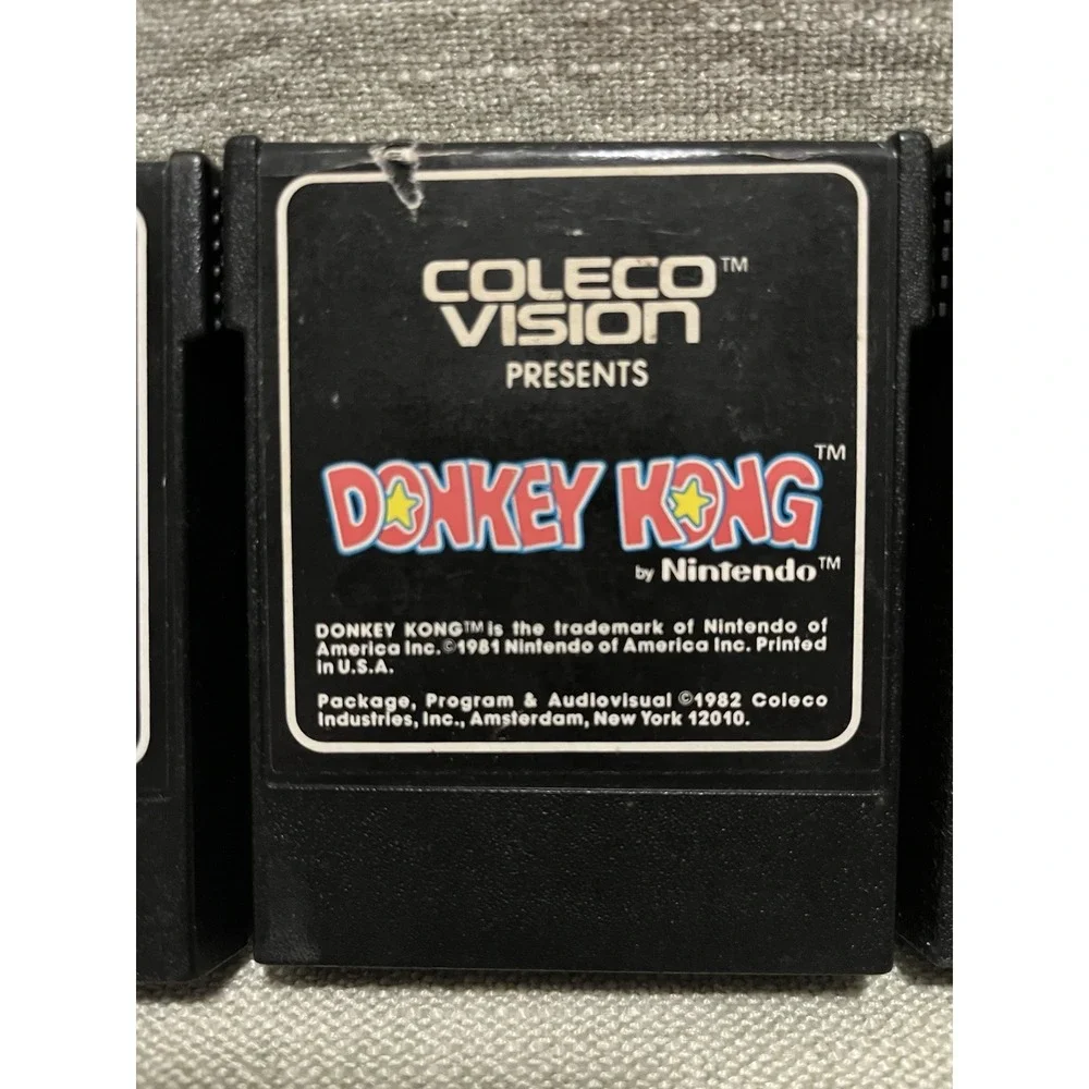 ColecoVision Game Lot 5 Cartridges Donkey Kong Jr Zaxxon Mouse Trap Roc n Rope